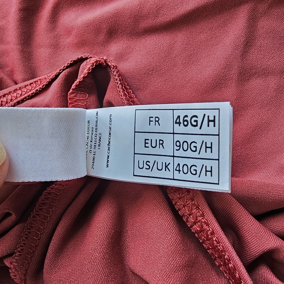 Cache Coeur Underwired Maternity Swimsuit Monaco terracotta Sz 40G/H(4D-5D) - Picture 5 of 11